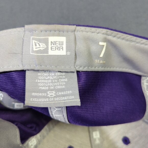 New Era Vikings Hat Men's 7 Purple Fitted NFL Football 59Fifty - Picture 9 of 10
